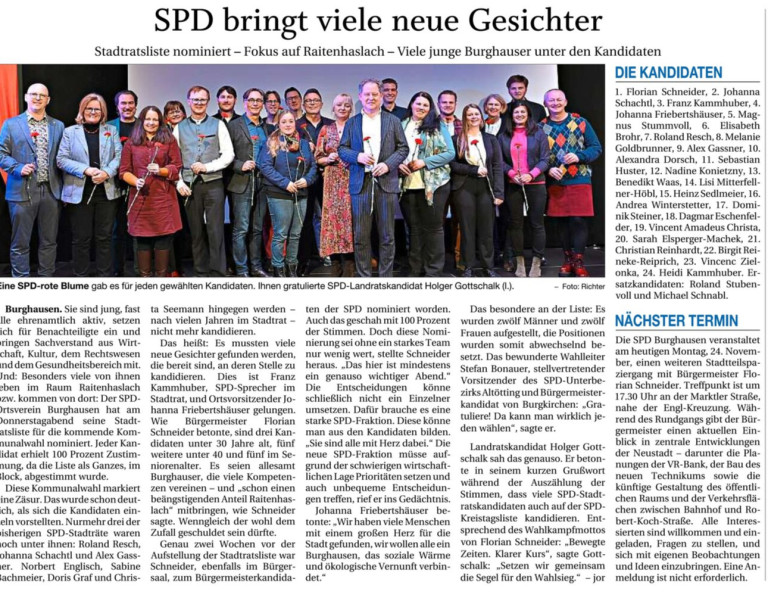 Stadratnomminierung am 20.11.25